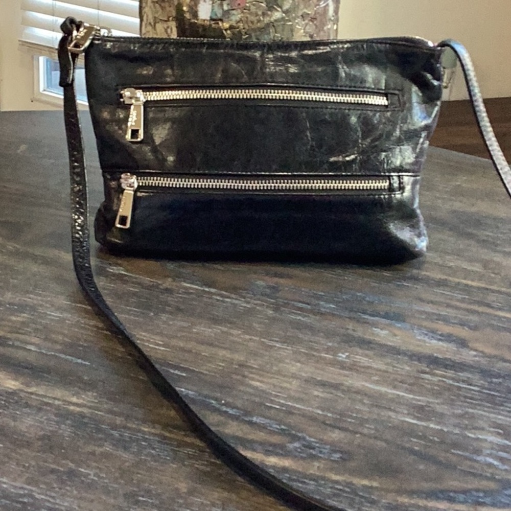Hobo Mara black leather crossbody pre loved condition